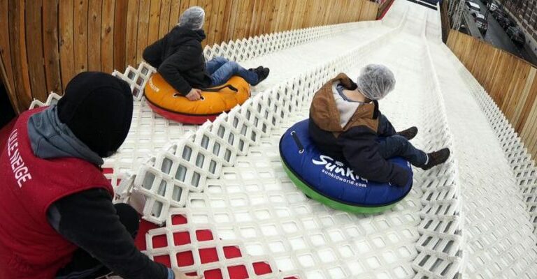 Lille Neige 2023 à la Gare Saint Sauveur : plein d'activités : luge, tyrolienne, trampolines...