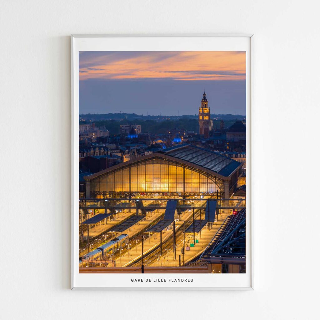 Photographie "Gare de Lille Flandres" de Benjamin Clipet en affiche de décoration