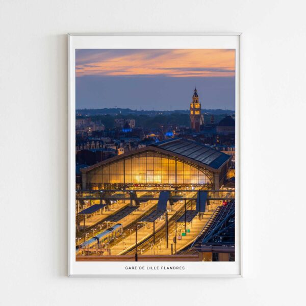 Photographie "Gare de Lille Flandres" de Benjamin Clipet en affiche de décoration