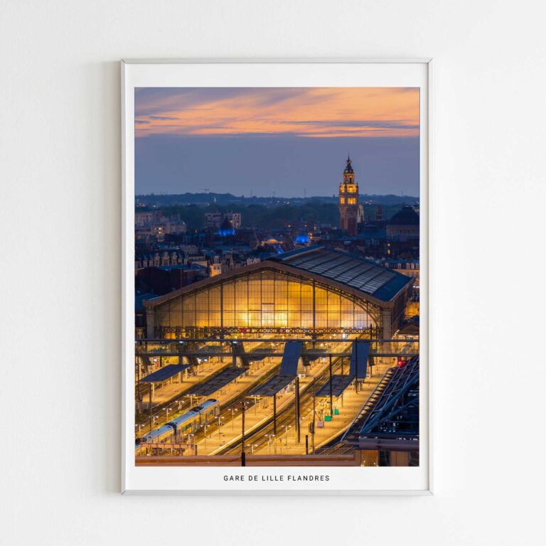 Photographie "Gare de Lille Flandres" de Benjamin Clipet en affiche de décoration
