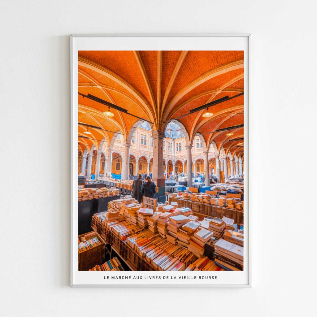 Photographie "Le marché aux livres de la vieille bourse de Lille" de Benjamin Clipet en affiche
