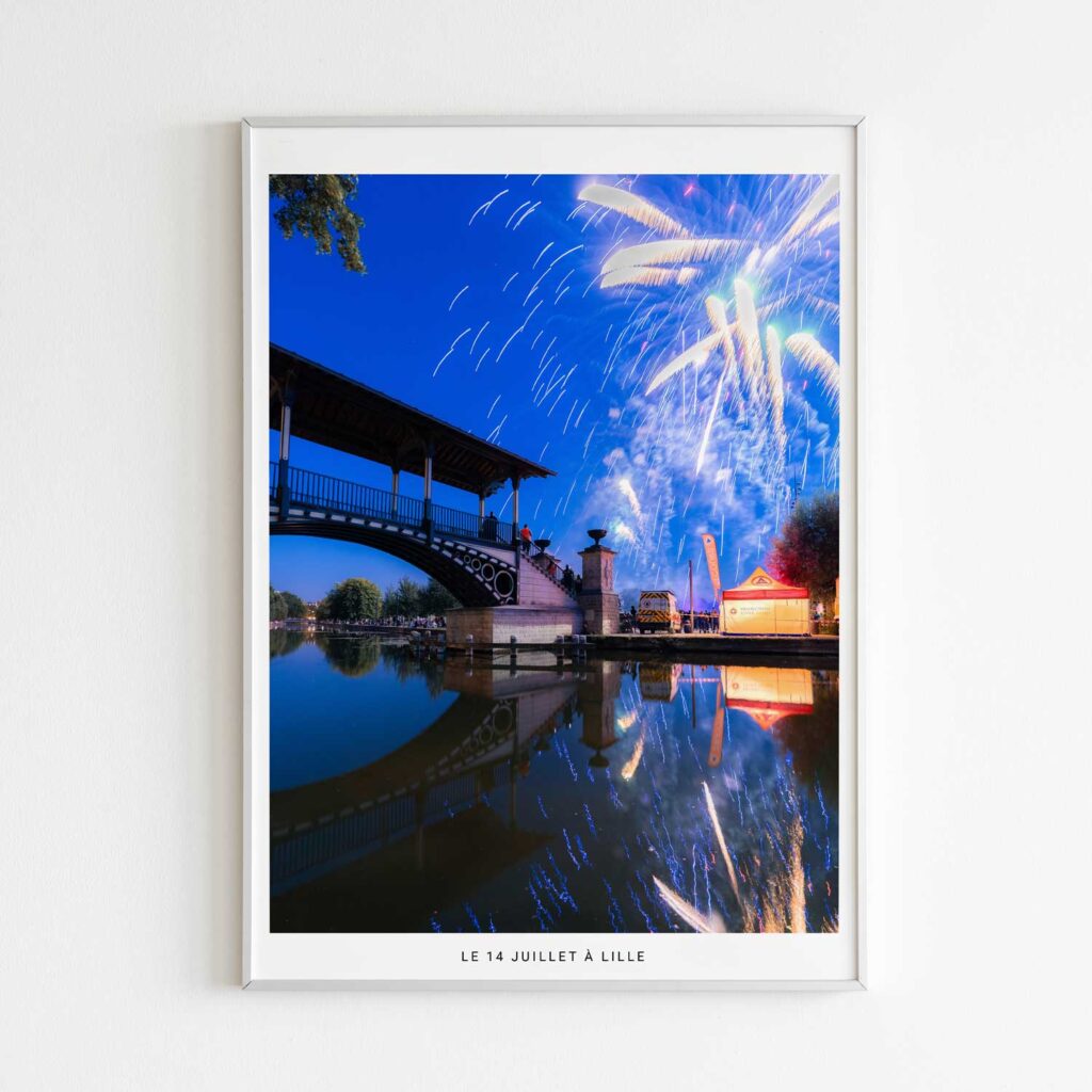 le 14 juillet à lille, photographie de Benjamin Clipet en affiche décoration