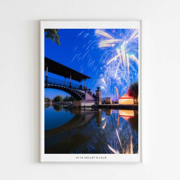 le 14 juillet à lille, photographie de Benjamin Clipet en affiche décoration