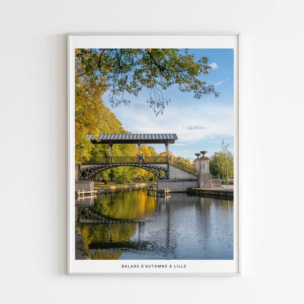 Balade d'automne à Lille, photographie de Benjamin Clipet en affiche décoration