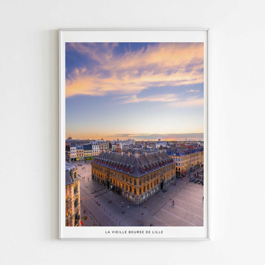 La Vieille Bourse de Lille, photographie de Benjamin Clipet en affiche décoration