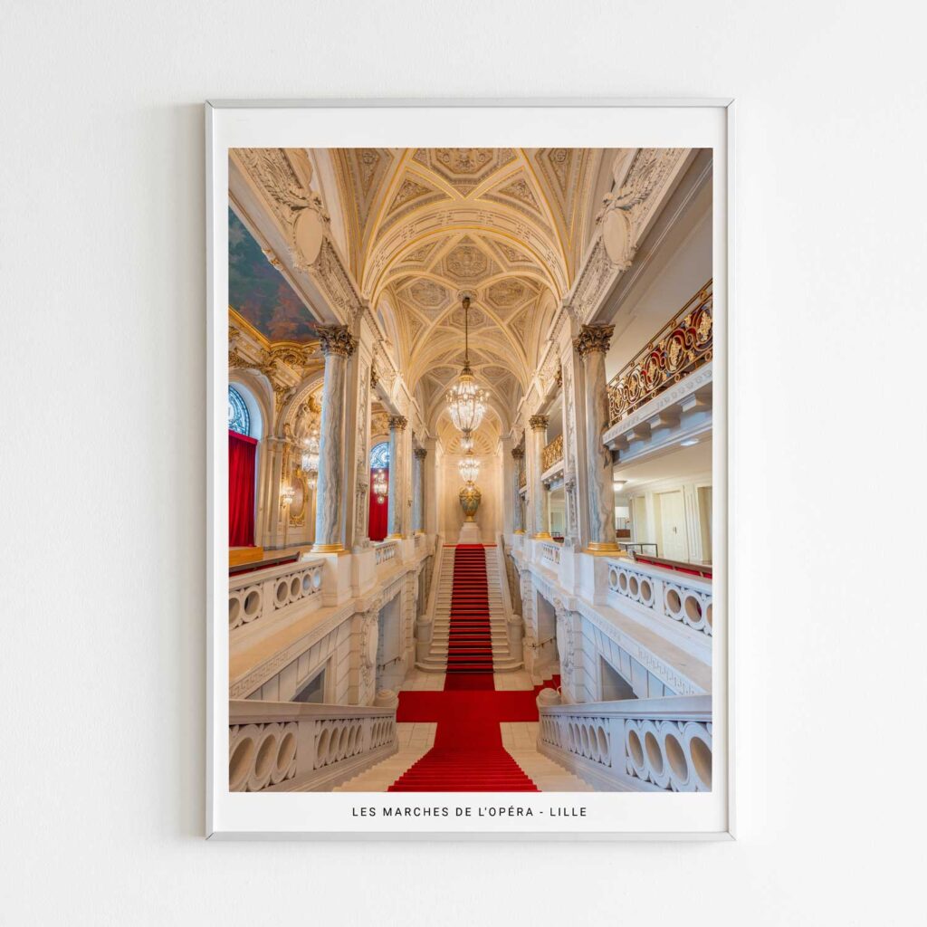 Les marches de l'opéra, photographie de Benjamin Clipet en affiche décoration