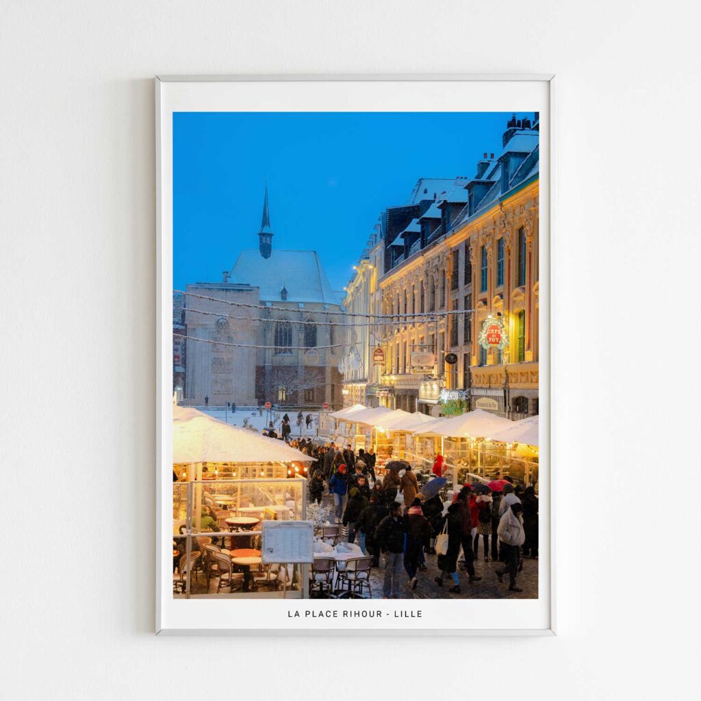 La Place Rihour, photographie de Benjamin Clipet en affiche décoration