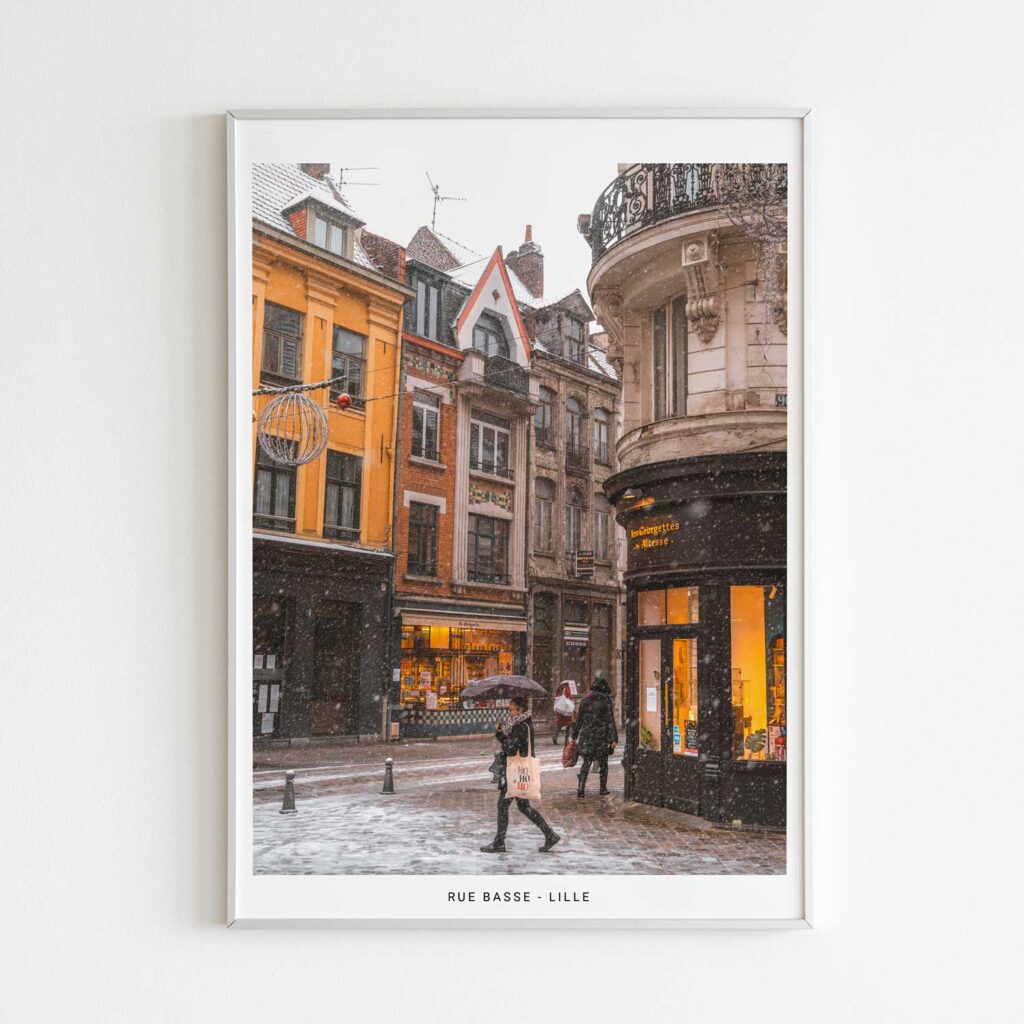 Rue Basse - Lille, photographie de Benjamin Clipet en affiche décoration