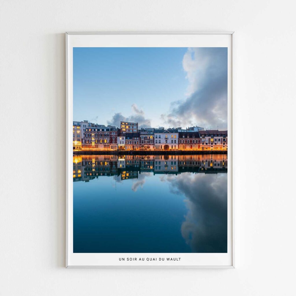Un soir au Quai du Wault, photographie de Benjamin Clipet en affiche décoration