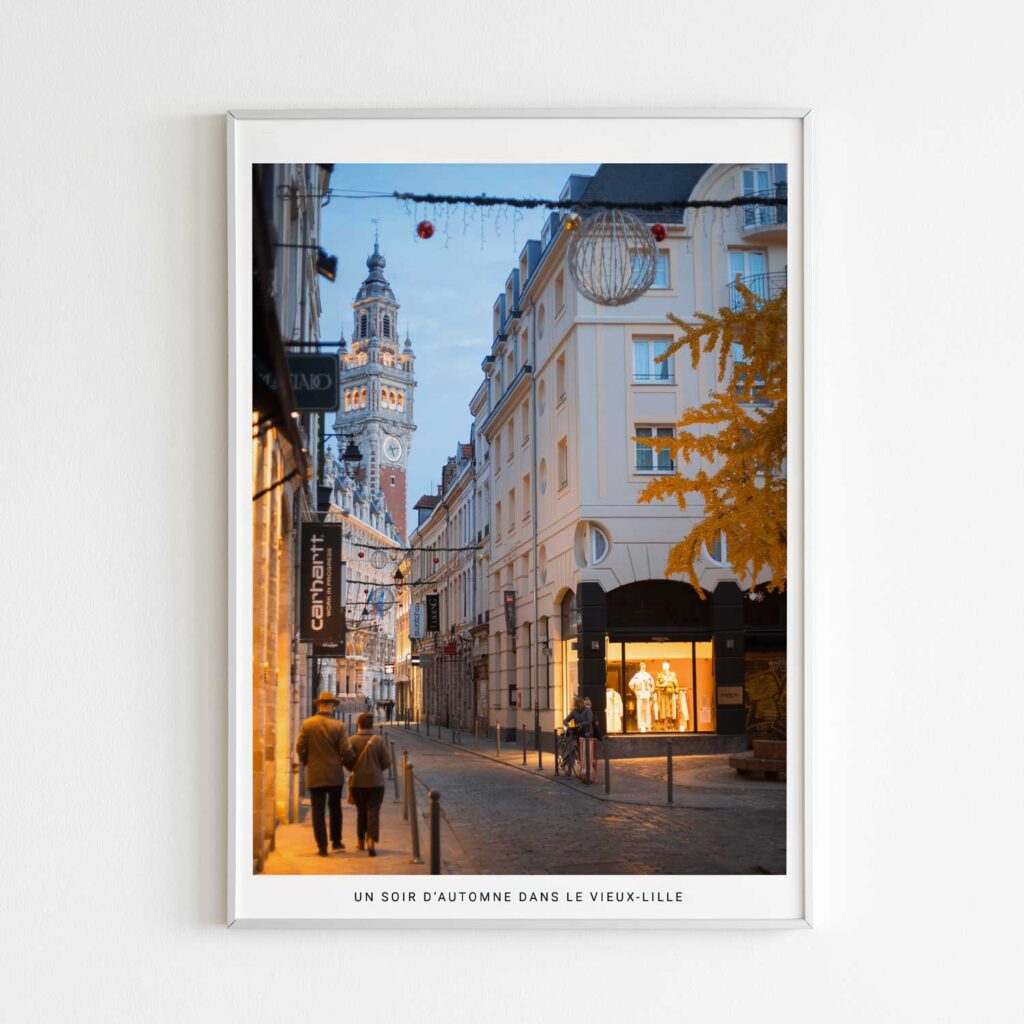 Un soir d'automne dans le Vieux-Lille, photographie de Benjamin Clipet en affiche décoration