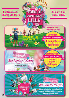 La foire aux manèges de printemps est de retour à Lille Défilé des géants