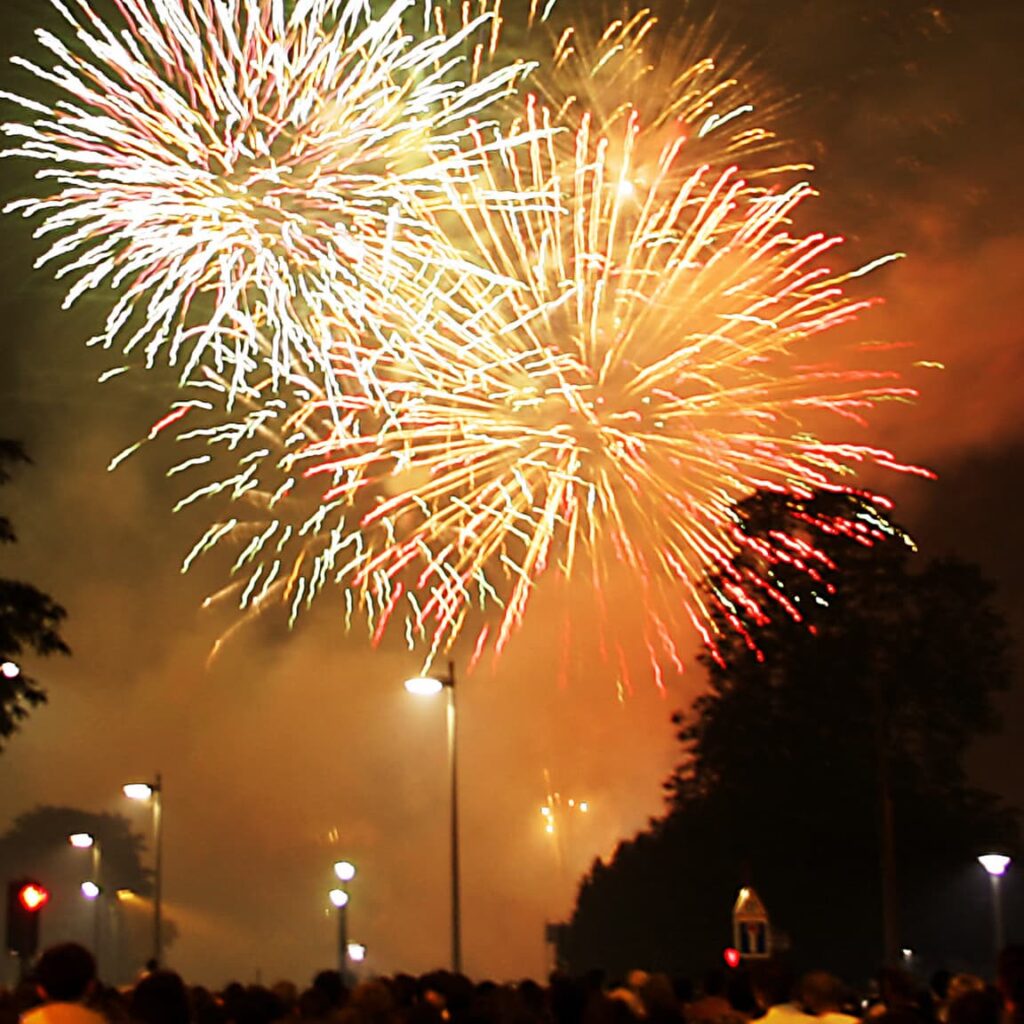 photo du feu d artifice du 14 juillet en 2005 a lille 1448910
