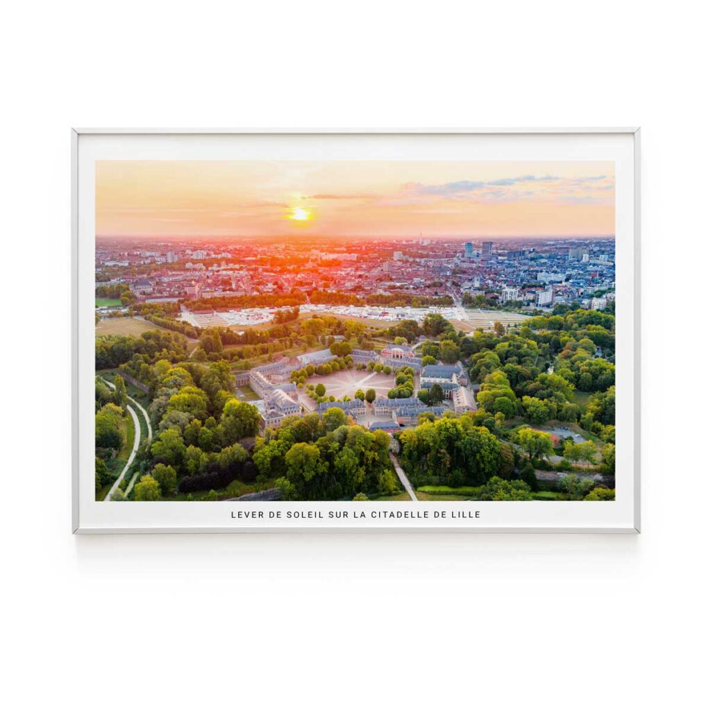 Lever de soleil sur la citadelle de Lille