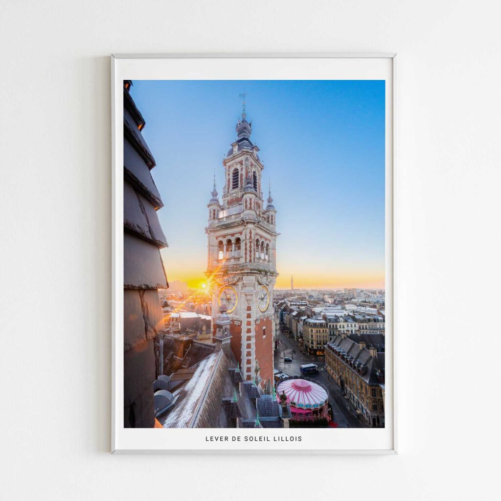 Lever de soleil lillois affiche de Benjamin Clipet