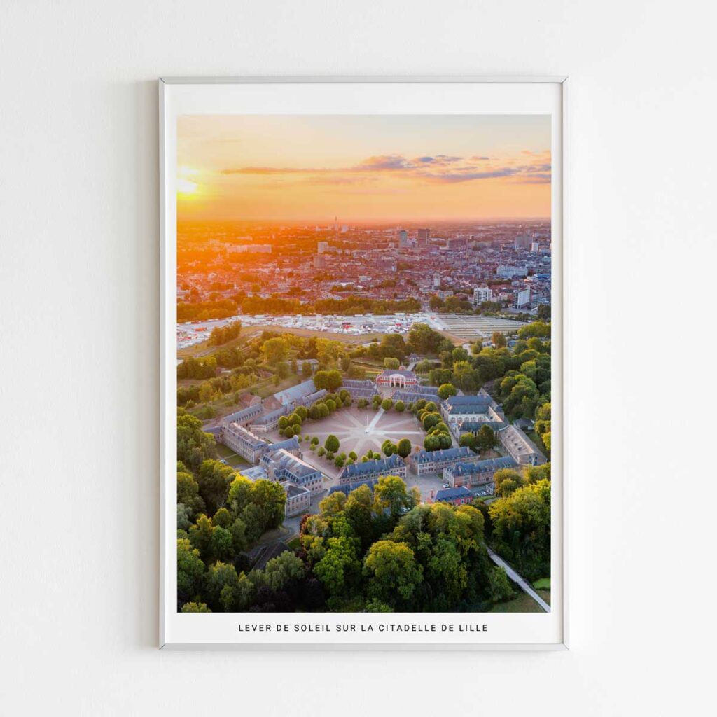 Lever de soleil sur la citadelle de Lille (vertical)