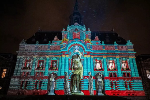 Nuit des arts lumineux de Roubaix, près de Lille